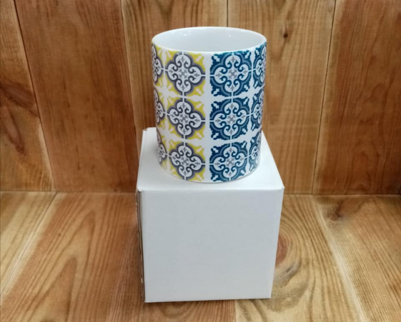 Mug motif carreaux de ciment