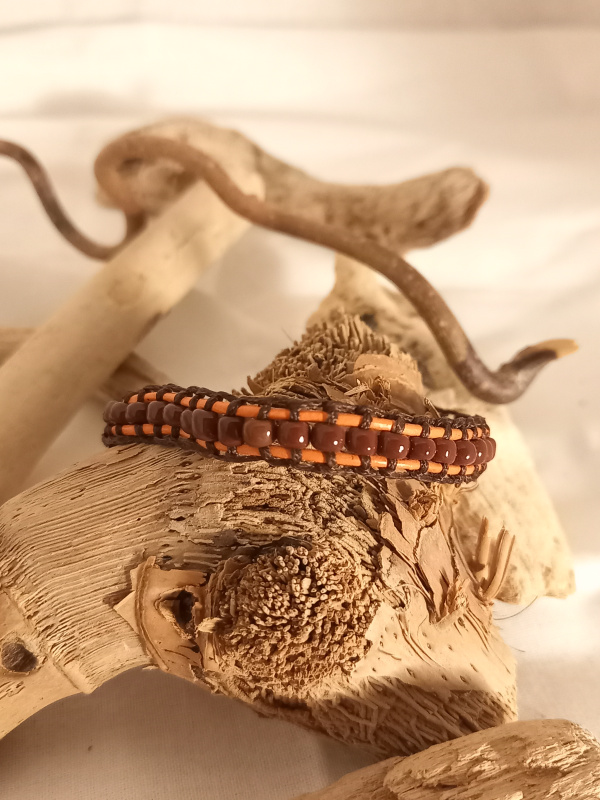 Bracelet "macramé marron"