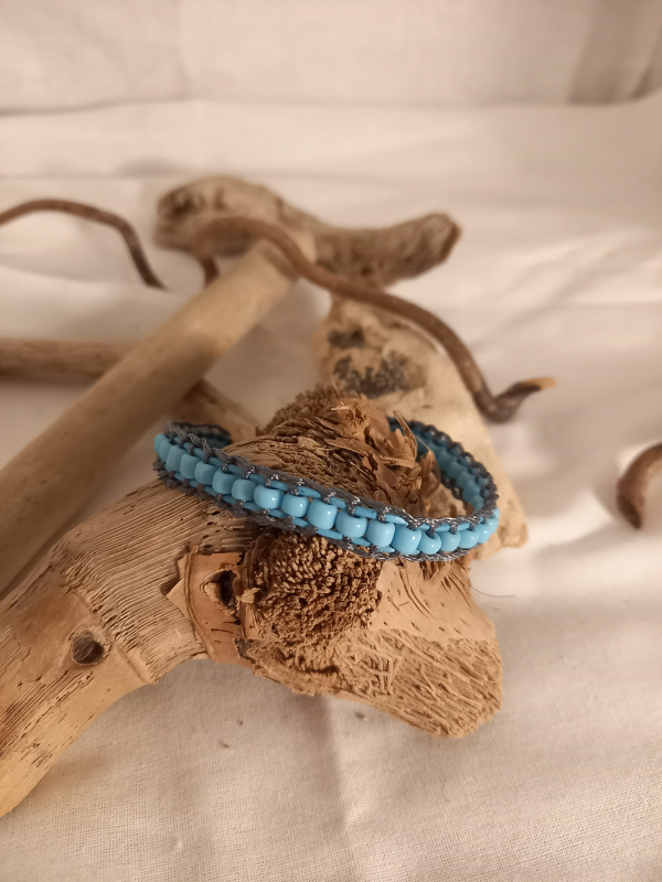 Bracelet "macramé bleu"
