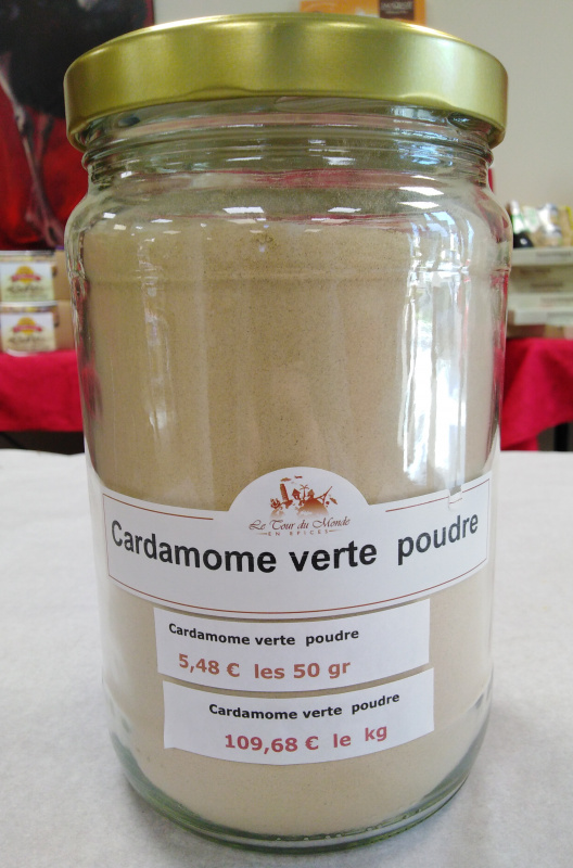 Plante- Cardamome verte poudre 40g  (Le Tour du Monde en Épices)