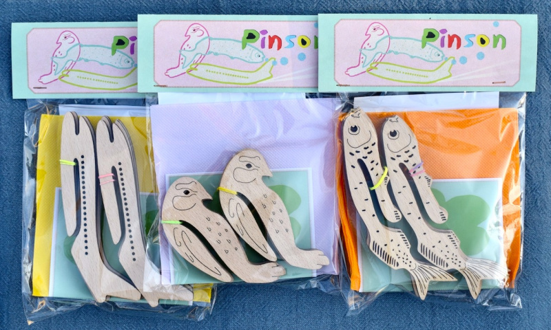 Pince à serviette en papier "Pinson" poisson