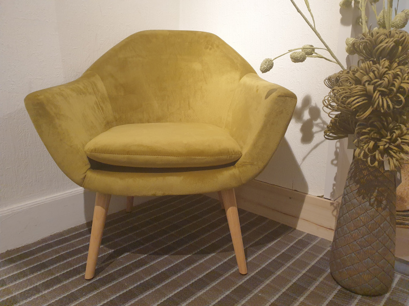 Fauteuil velours vert gold ou vieux rose