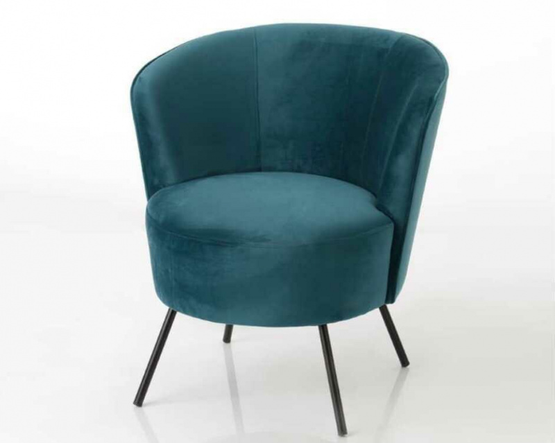 Fauteuil Meredith bleu canard