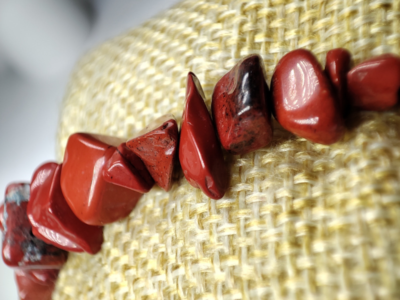 Bracelet pierres naturelles JASPE ROUGE