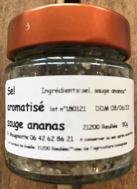 Sel Aromatisé Sauge et Ananas BIO - Pot 80 gr