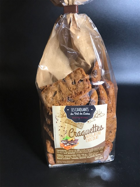 Craquettes Nougatines/Chocolat - Sachet 150 gr