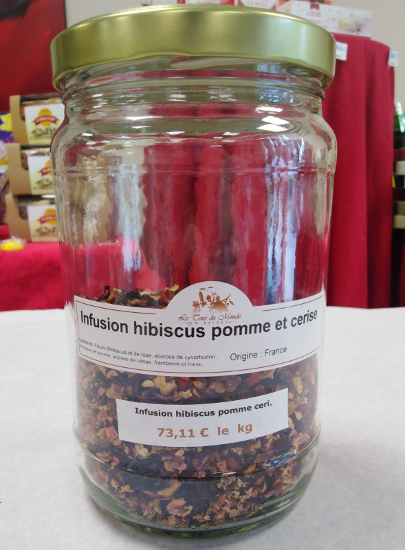 Infusion "hibiscus pomme et cerise" 40g (Le Tour du Monde en Épices)