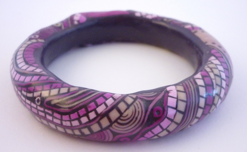 Bracelet "mosaïque mauve"