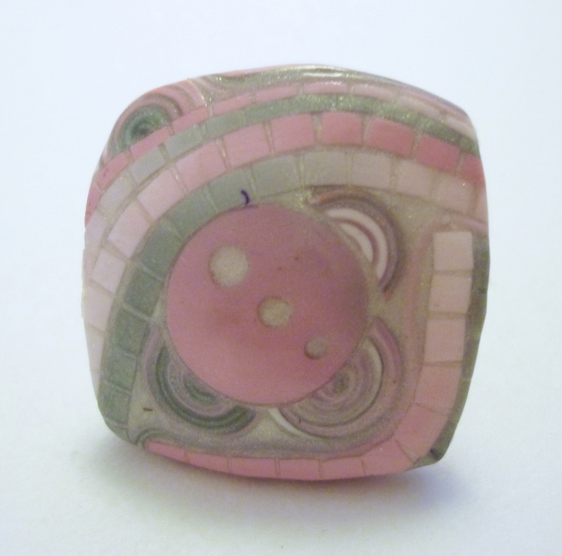 Bague "mosaïque rose"