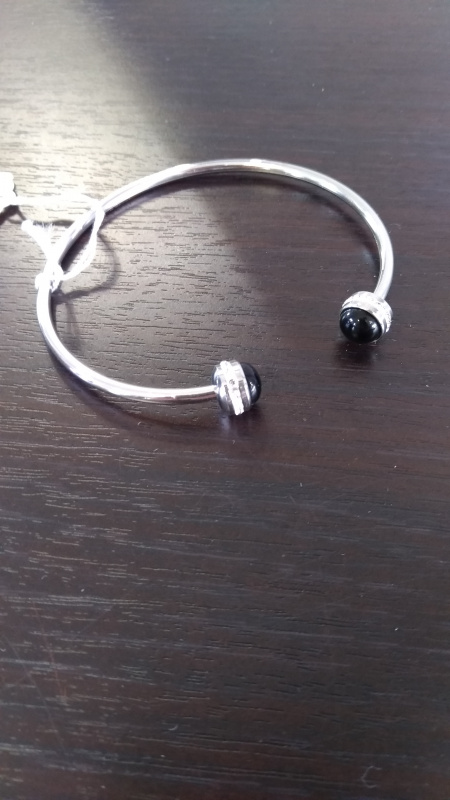 Bracelet Jonc Argent 2 boules