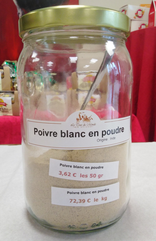 Poivre blanc en poudre 40g (Le Tour du Monde en Épices)