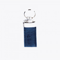 Porte clef en liège bleu