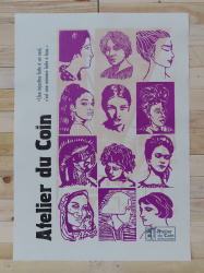 Affiche Atelier du Coin citoyennes violet