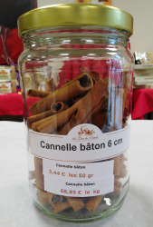 Épice -  Cannelle bâton 6cm 40g (Le Tour du Monde en Épices)