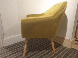 Fauteuil velours vert gold ou vieux rose