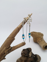 Boucles d'oreilles "branches bleu"