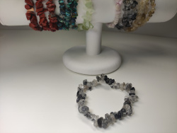 Bracelet pierres naturelles QUARTZ TOURMALINE