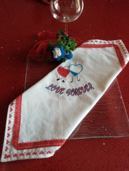 Serviette de Table love