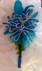 Bouquet de mariée "LYS bleu"