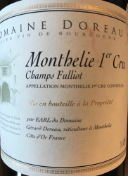 Monthélie 1 er Cru " Champs Fuillots"  2018  - 75 cl