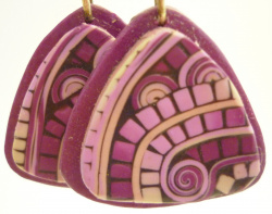 Boucles d'oreilles "mosaïque mauve"