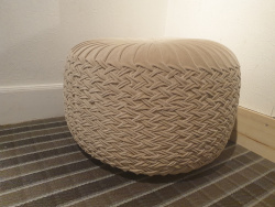 Pouf grand modèle beige