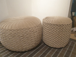 Pouf petit modèle beige