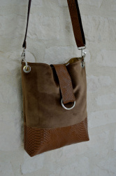 SAC "SANTORIN"VELOURS MARRON