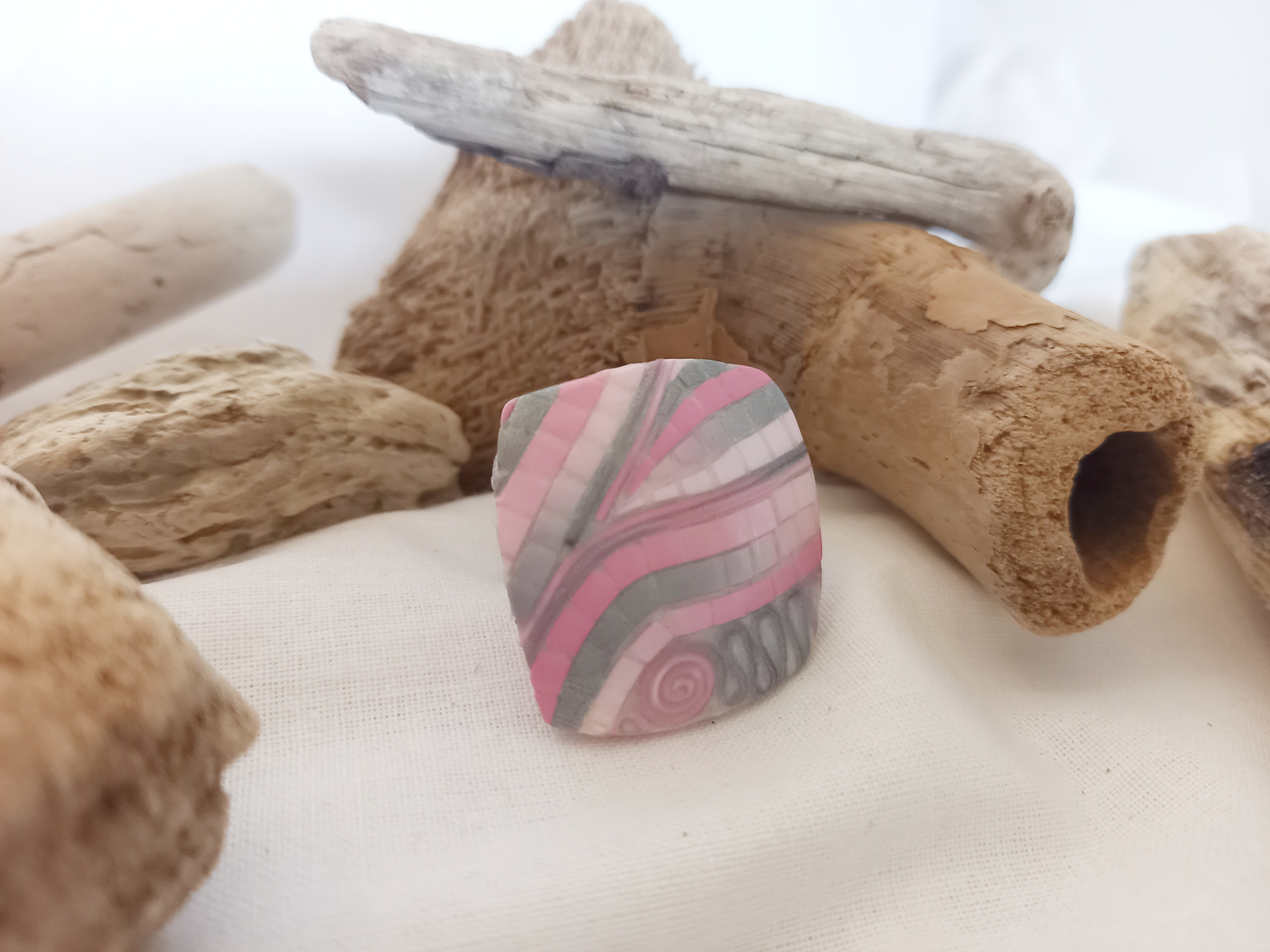 Bague "pink mosaic"