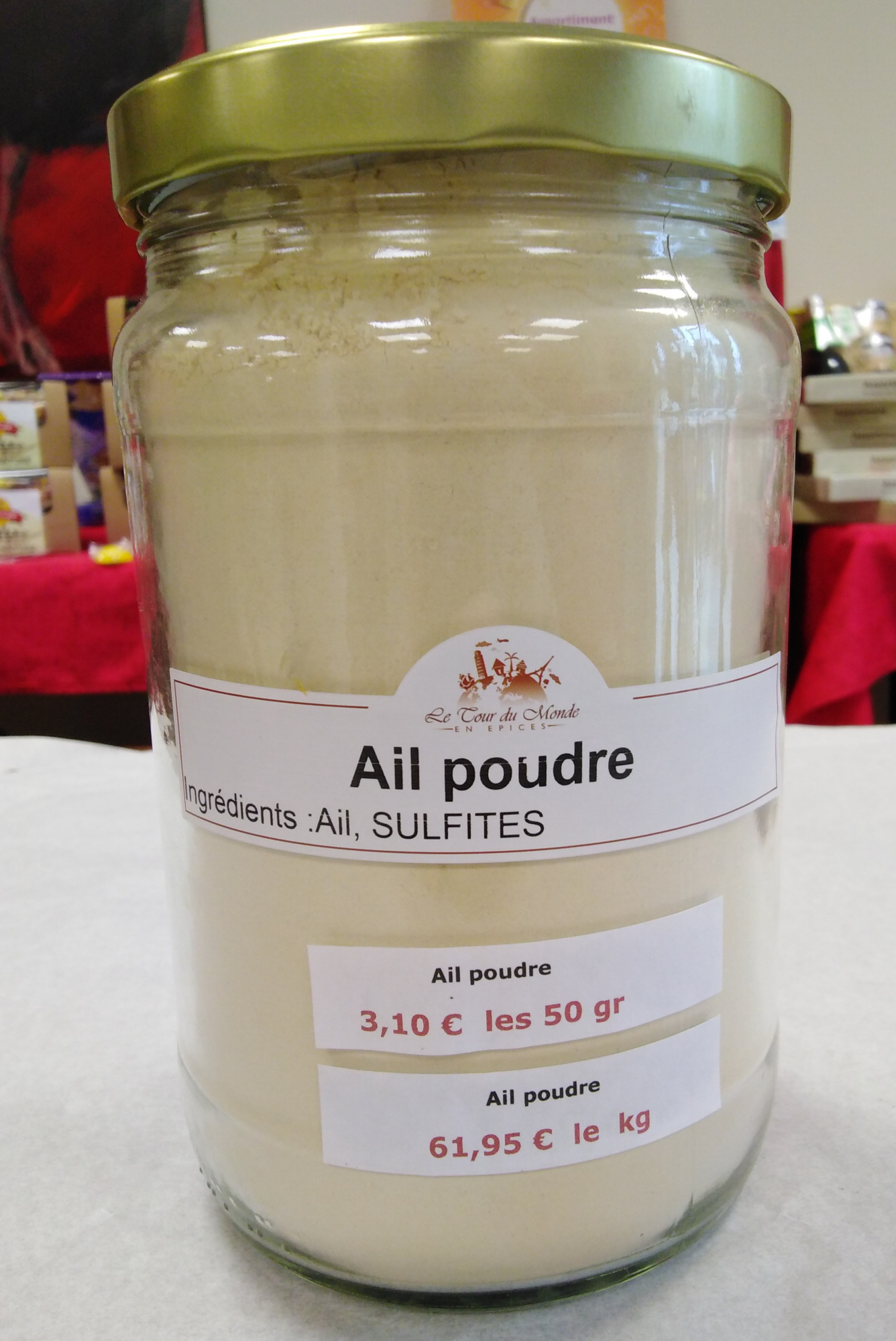 Plante - Ail poudre 40g  (Le Tour du Monde en Épices)