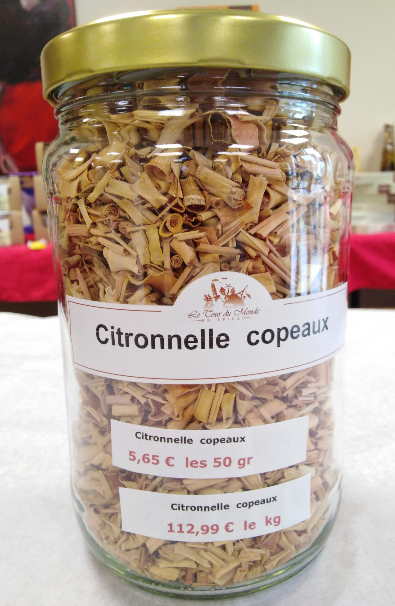 Épice - Citronnelle copeaux 40g  (Le Tour du Monde en Épices)