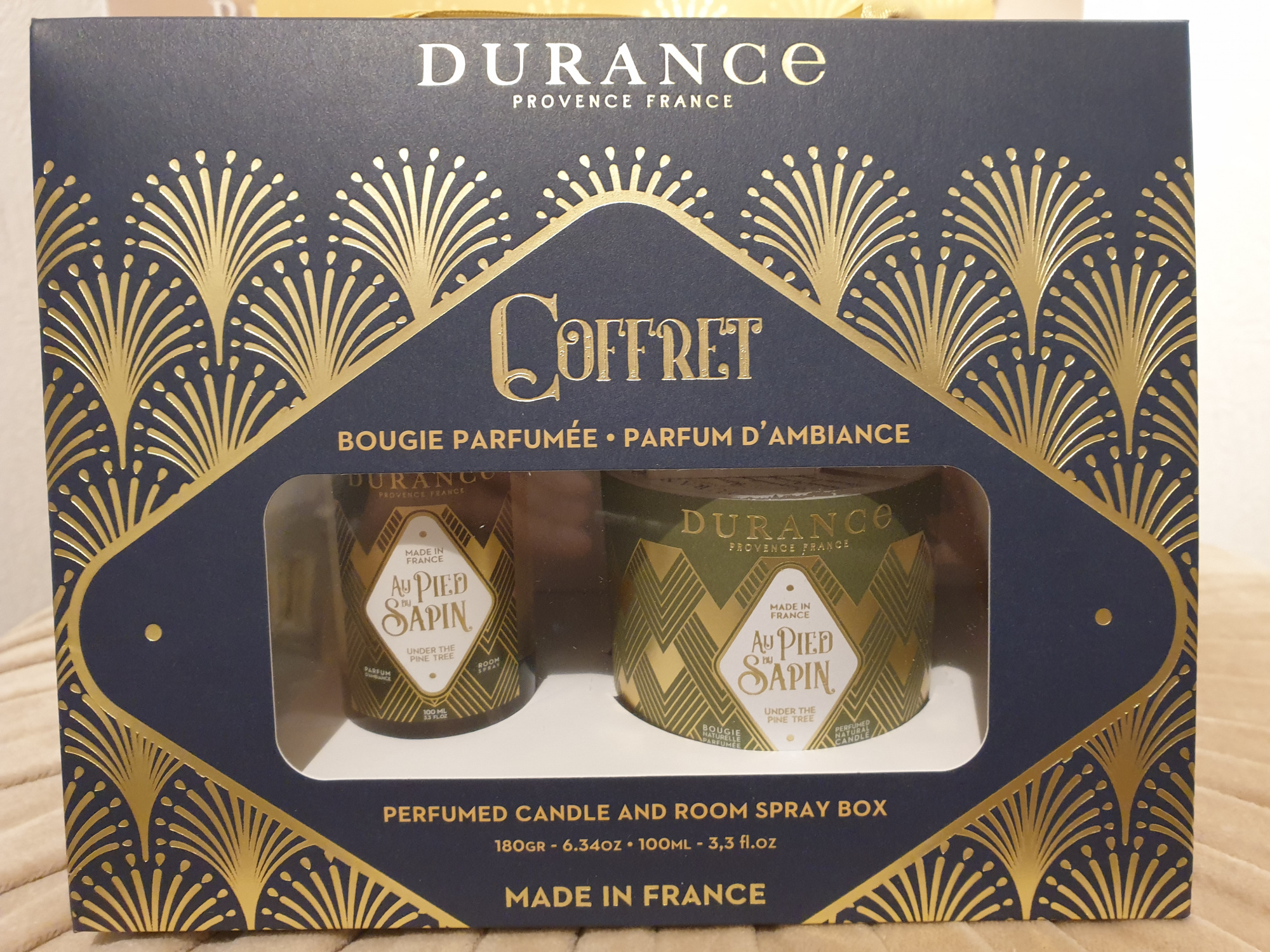 Coffret bougie/parfum d'ambiance DURANCE