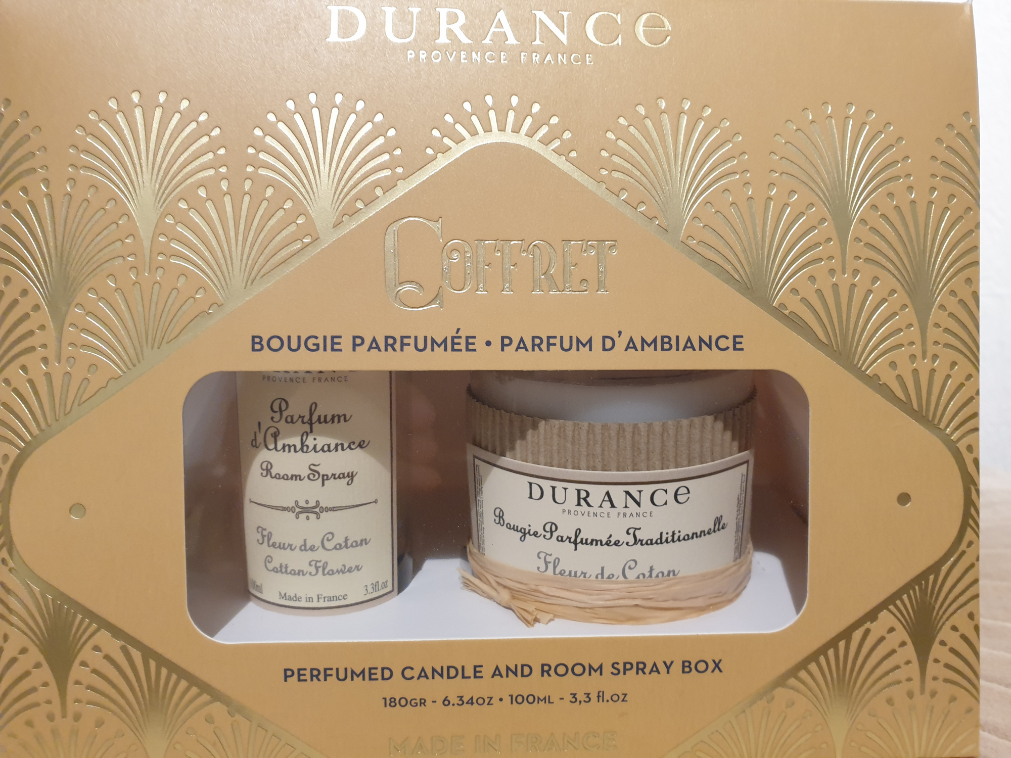 Coffret bougie/parfum d'ambiance DURANCE