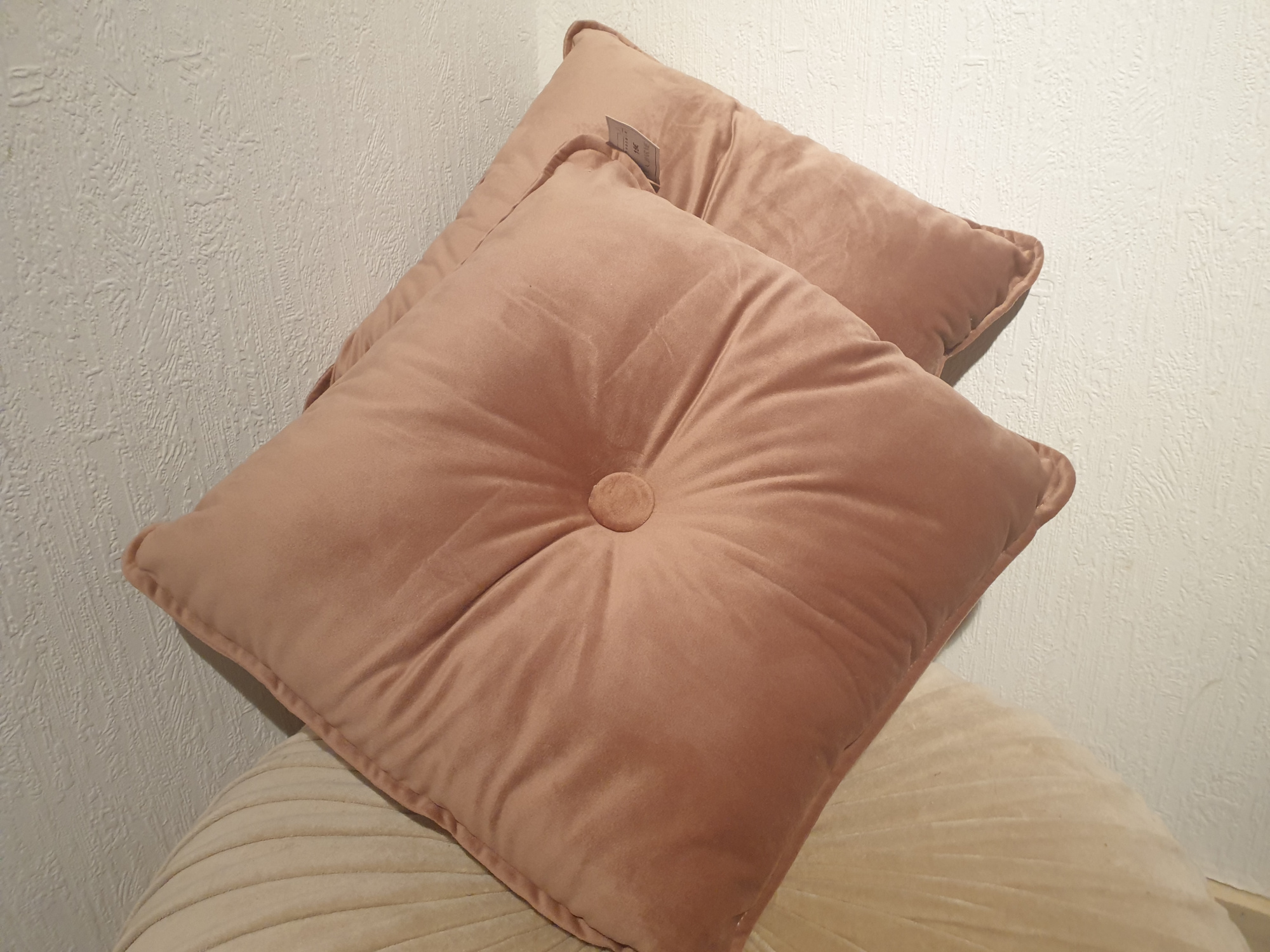 Petit coussin vieux rose