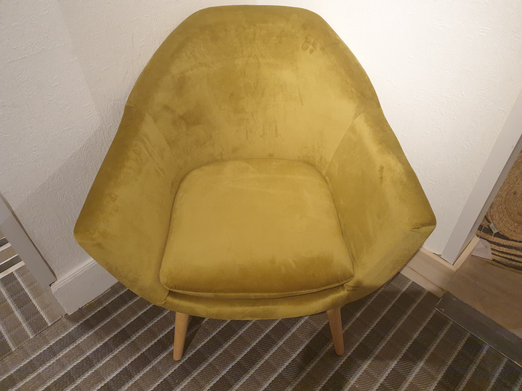 Fauteuil velours vert gold ou vieux rose