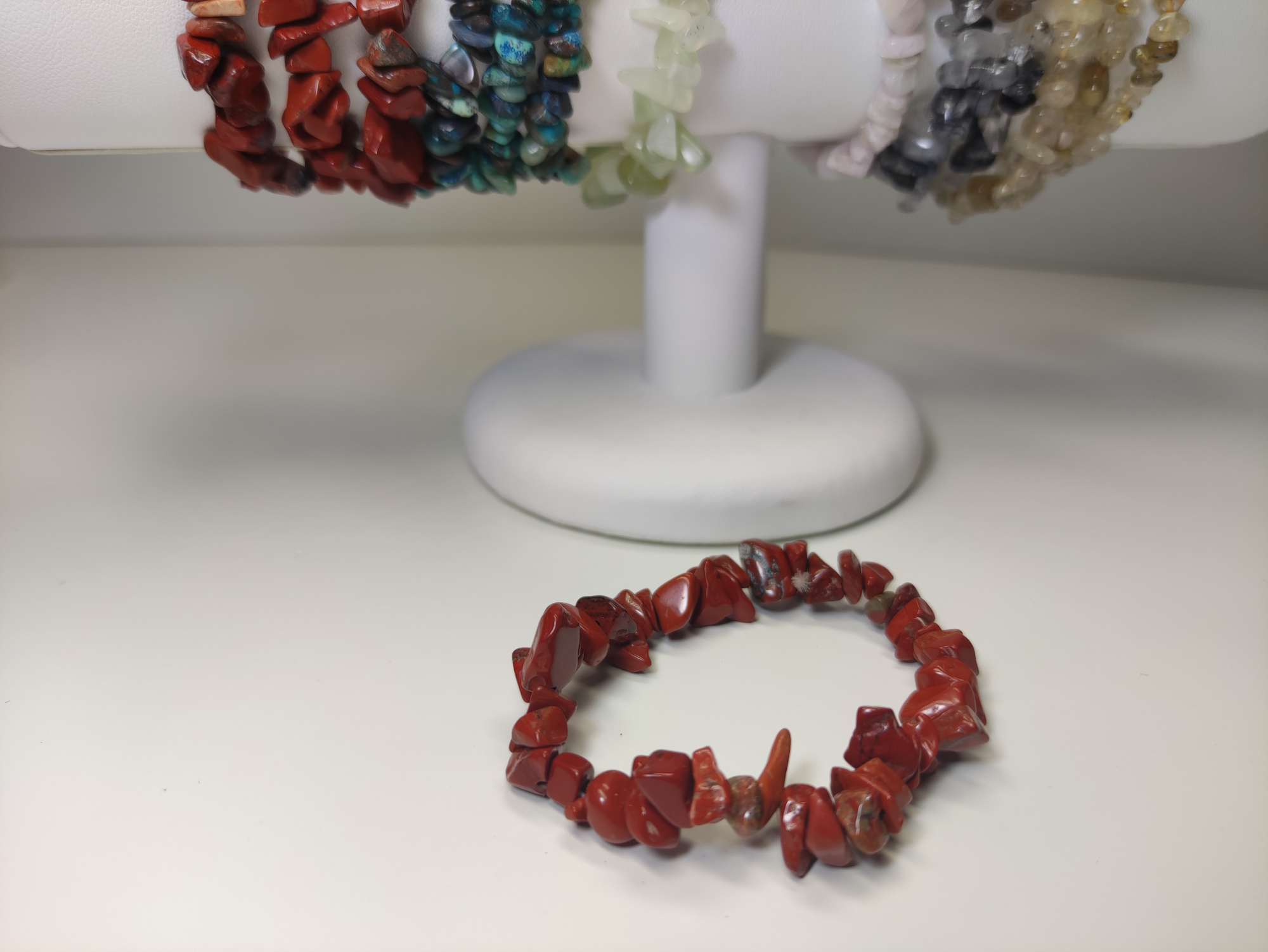 Bracelet pierres naturelles JASPE ROUGE