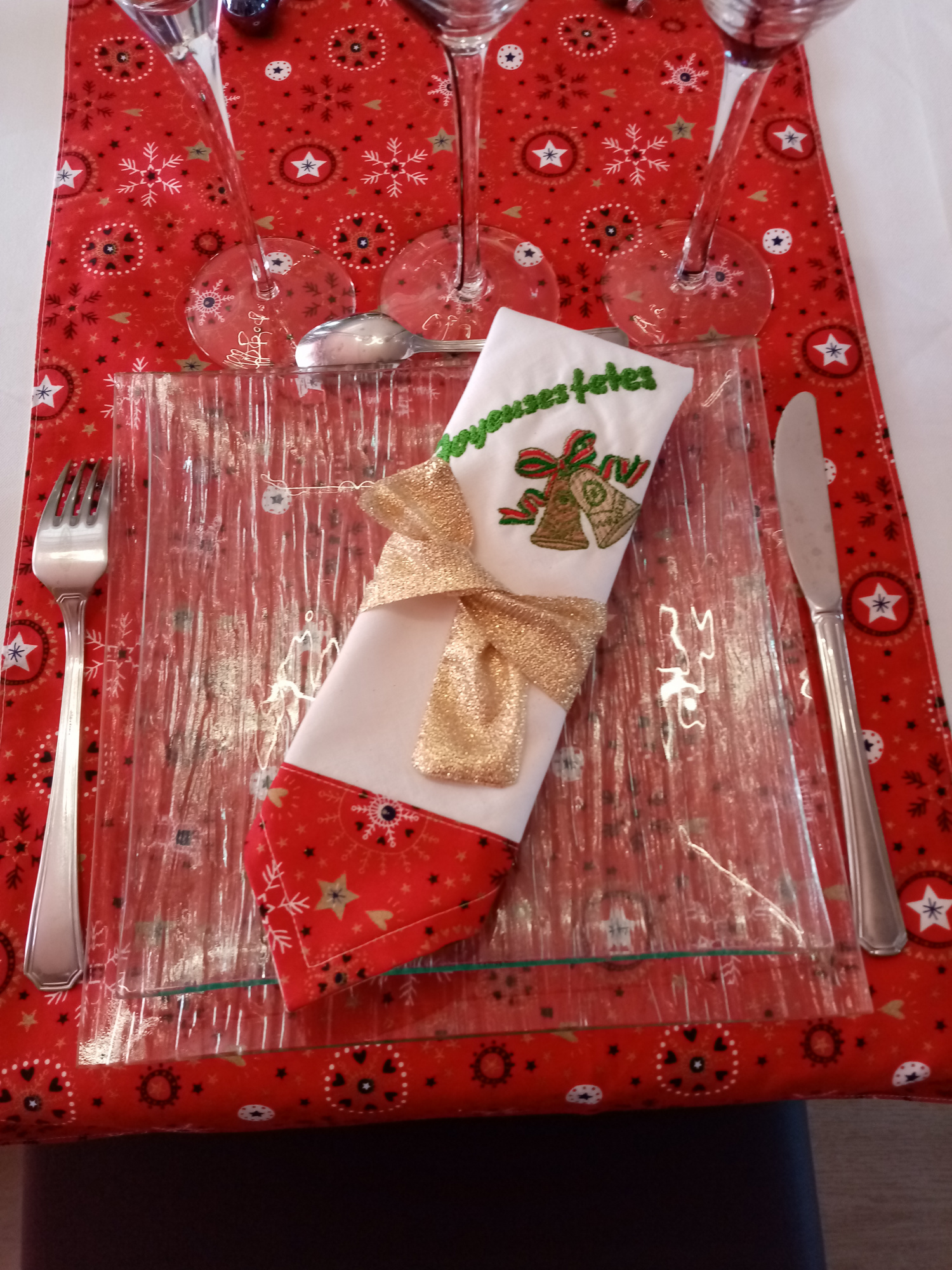 Serviette de Table joyeux Noël fête