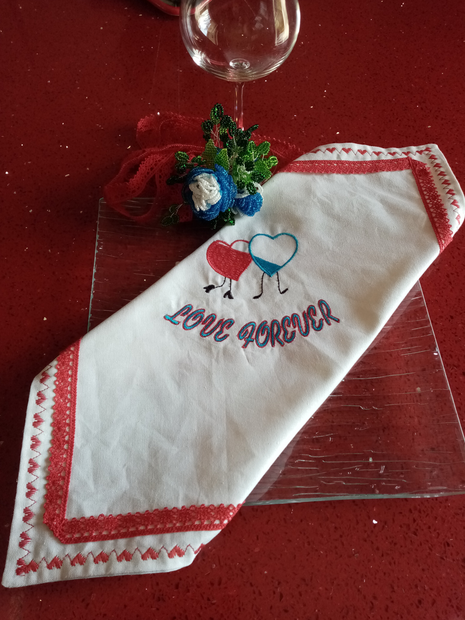 Serviette de Table love