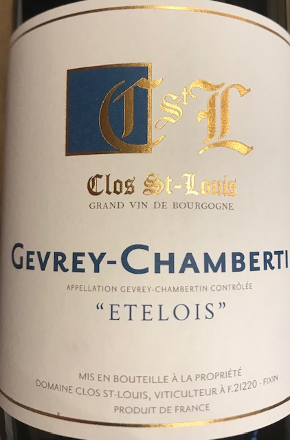 Gevrey Chambertin " Etelois " 2018 - 75 cl