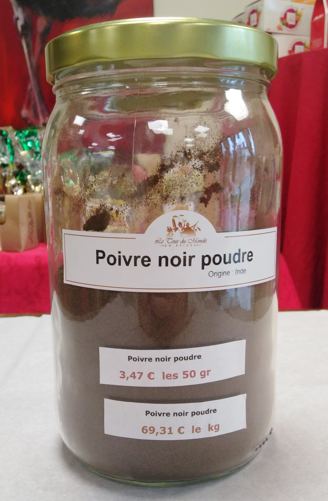 Poivre noir poudre 40g (Le Tour du Monde en Épices)