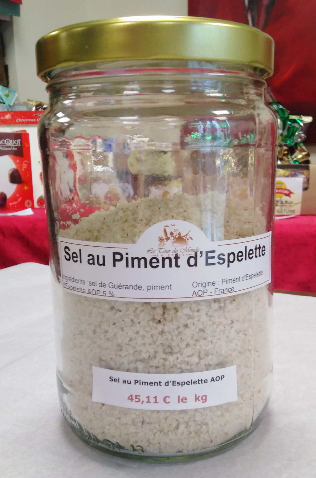 Sel au piment d'Espelette 40g (Le Tour du Monde en Épices)