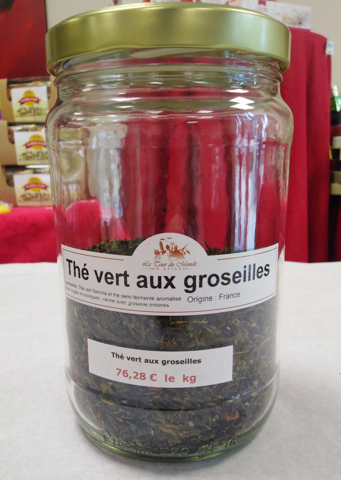 Thé vert aux groseilles 40g (Le Tour du Monde en Épices)