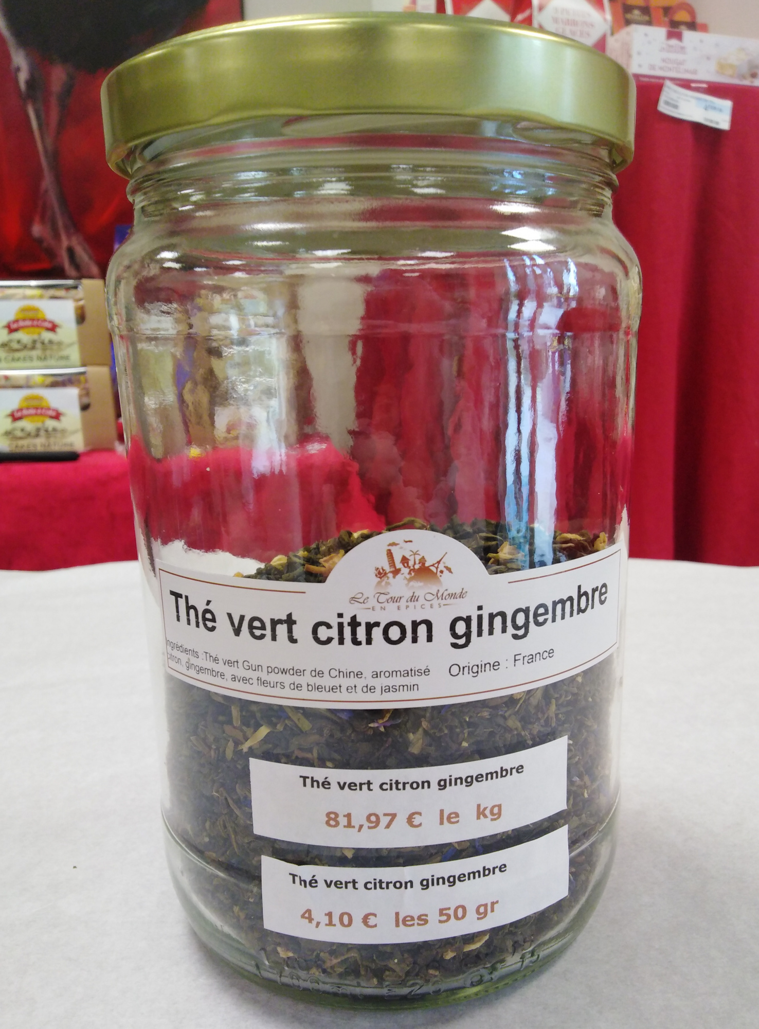 Thé vert citron gingembre 40g (Le Tour du Monde en Épices)